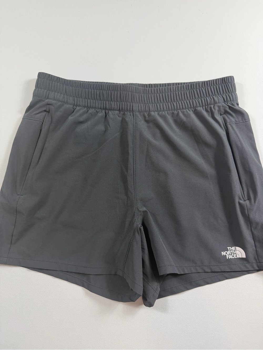 The North Face Women’s M Gray Black Running Shorts Stretch Athletic Lined